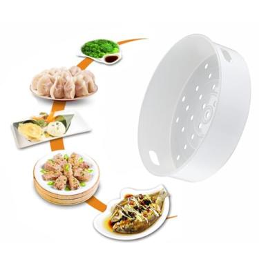Imagem de Panela de arroz Vaporizador de alimentos Rack de cozimento a vapor, Cesta de vapor de plástico, Cesta de vapor Orifícios de drenagem Grade de vapor universal para panela elétrica