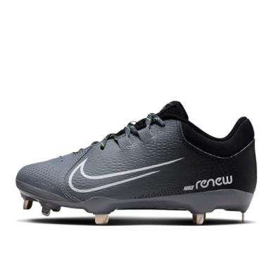 Imagem de Nike Chuteiras femininas Hyperdiamond 4 Pro Metal Fastpitch Softball, Preto/cinza claro/Volt/branco, 36