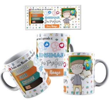 Imagem de Canecas de Porcelana Branca Personalizadas Coleção Profissões (Professor2)