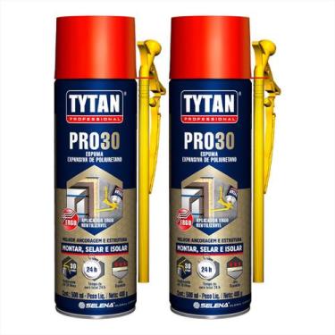 Imagem de kit 2 unid Pro30 Espuma Expansiva De Ppoliuretano Aplicador Ergo 500ml
