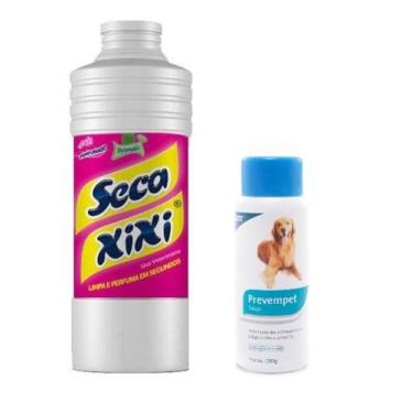 Imagem de Kit Seca Xixi Adestramento 1 kg Petmais com talco Antipulgas Prevempet