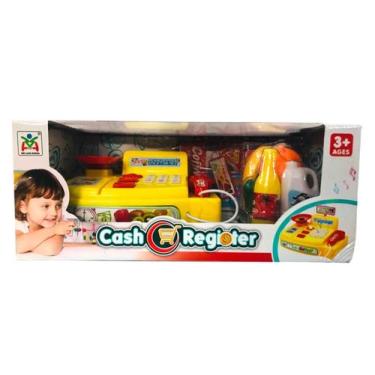 Imagem de Brinquedo Caixa Registradora Som E Luz Acessórios Mercadinho - Toy Kin