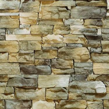 Imagem de Papel De Parede Auto Adesivo Tijolinho Canjiquinha Elegante Rustico En