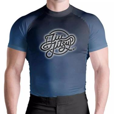 Imagem de Rash Guard Jiu jitsu Azul MC Atlética Esportes, G