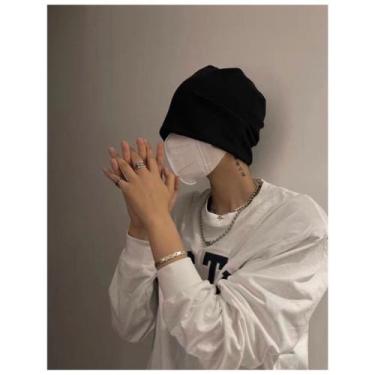 Imagem de Gorro Touca Preto Básico Lã Sintética Unissex Feminino Masculino - Uti