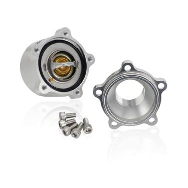 Imagem de Foruly Carcaça de termostato em linha de alumínio com porta de sensor de desvio - Serve para mangueira de 3,8 cm (rosca de 3,8 cm-16) - Atualização de alto desempenho para controle ideal da