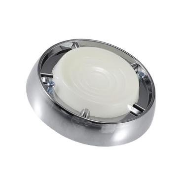 Imagem de INFINAUTO Tampa de lâmpada de lente de moldura de luz de cúpula de carro com parafusos, lente de luz interior de carro para Ford para Mustang 1967-1970 plástico prateado peças de reposição para carro