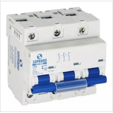 Imagem de Disjuntor din 3p tripolar 100a shb3-10ka soprano
