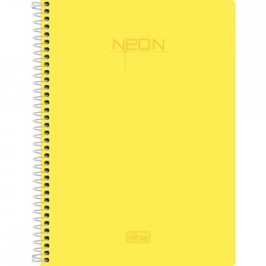 Imagem de Caderno Espiral Neon 96 Folhas Amarelo - Tilibra