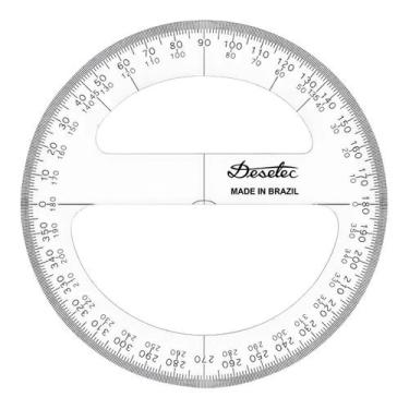 Imagem de Transferidor Acrílico Desetec Trident 360º 20cm 8320