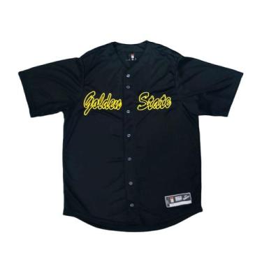 Imagem de Camisa Baseball Masculina M10 Slam Golden State, Preto, M