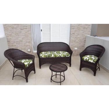 Imagem de Conjunto Poltronas e sofa bali Area Externa Interna Zimbros Verde - Va