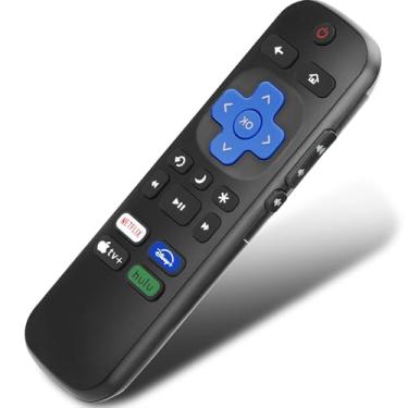 Imagem de Controle remoto de substituição universal para Roku TV, para TVs TCL/Hisense/Sharp/Philips/JVC/RCA/Magnavox/Sanyo/LG/Haier Roku TVs com Netflix/Disney +/HULU Buttons【Não serve para Roku Stick, Box e