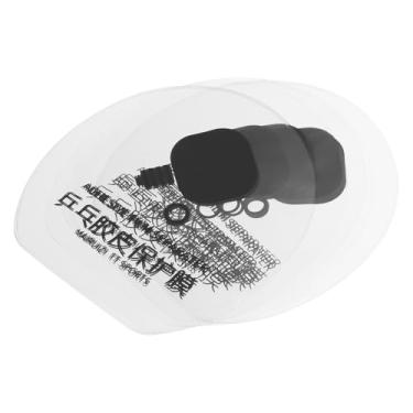 Imagem de PATIKIL Película de proteção de borracha para raquete de tênis de mesa, pacote com 10 adesivos, acessório de película protetora de raquete de pingue-pongue, cinza claro