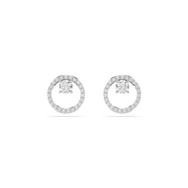 Imagem de Brincos Swarovski stud Constella, Branco, Revestido em ródio