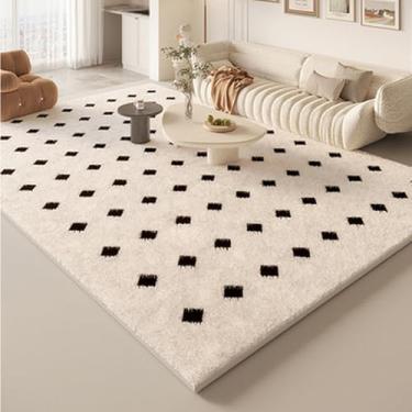 Imagem de Tapete de decoração de sala de estar creme francês, tapete de pelúcia para quarto, cabeceira, sala de estudo moderna, vestiário, tapetes macios, 2.200 x 300 cm