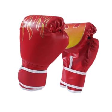 Imagem de Vaveren Luvas de Boxe Luvas de Luta Luvas de Luta Luvas de Kickboxing Prática Luvas de Treinamento para Karatê Mma Pad Sparring, Vermelho para Adultos