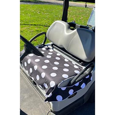 Imagem de Capa de assento de carrinho de golfe de microfibra (bolinhas/xadrez)
