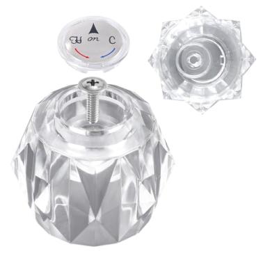 Imagem de Substituição do puxador do chuveiro, substituição do puxador da torneira do chuveiro, puxador único transparente, manípulo único, torneiras de banheira de substituição do punho do chuveiro compatível