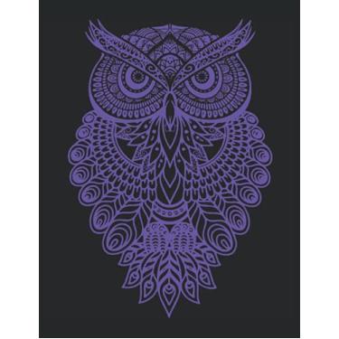 Imagem de Eule Owl Grafik Graphic Kunst Geschenk Mandala Kunst Zeichnung: ANTI STRESS MALBUCH - Mandalas - Lustiges Mandala Eulen Vogel Tier Geschenk - A4 ... - Antistress - Entspannen - Zum Ausmalen
