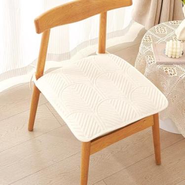 Imagem de ULYTMMJG Almofada de cadeira antiderrapante com laços para quatro estações, cor sólida, almofada de assento de escritório, supermacia, para cadeira de mesa, cadeiras de jantar, cadeira de cozinha