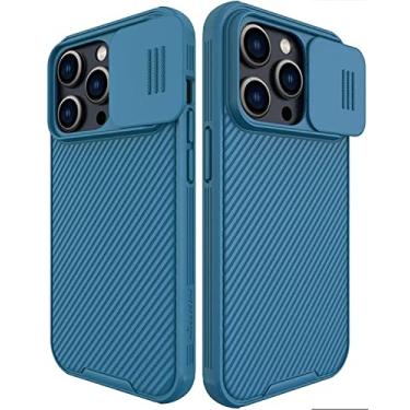 Imagem de Capa para iPhone 14 Pro Max, capa Nillkin Camshield Pro com proteção Carmera Slide Lens Capa protetora contra choque para iPhone 14 Pro Max (azul)