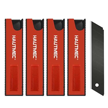 Imagem de HAUTMEC Lâminas pretas de reposição de faca utilitária retrátil profissional de 25 mm (PACK de 40), material SK2H lâminas de cortador de refil resistentes de caixa de recarga, à prova de ferrugem, para caixa, tapete, corda HT0082-40PC