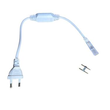 Imagem de Rabicho Adaptador Conector Fita Mangueira Led 8mm 220v - RICELOM