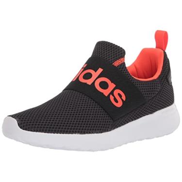 Imagem de adidas Tênis de corrida infantil Lite Racer Adapt 4.0, Branco/Sky Rush/Rosa solar, 5 Toddler