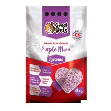 Imagem de Granulado Higiênico 4kg Para Gato Linha Purple Moon Lavanda - Great Pe