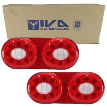 Imagem de Par Lanterna Traseira Para Carreta Randon IVA L3042 Bivolt - IVA LANTE