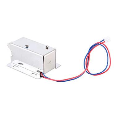 Imagem de Mini Trava Eletromagnética, DC 12V Slim Electric Port Traga para Gaveta do Gabinete, Design Esbelto Com Kit de Montagem, Trava de Segurança da Trava Elétrica da Gaveta