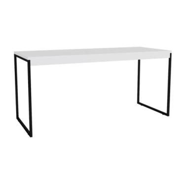 Imagem de Mesa de Computador Escrivaninha Industrial Pé De Ferro Diretor 120cm -