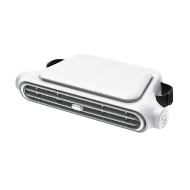 Imagem de Fenteer CARROS FABILHO de SAPADO BENDSET BACKSET 3 VELOCIDADE AJUSTÁVEL AJUSTÁVEL ADICIONAL Recarregável Ventilador de resfriamento de ventilador para Van, Branco