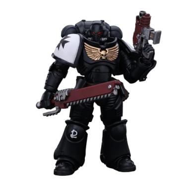 Imagem de JoyToy Warhammer 40K Genuine License 1:18 Action Figure, Space Marines Black Templars Outriders Brother Valtus, 4.96 inch Collectible Action Figures Sets