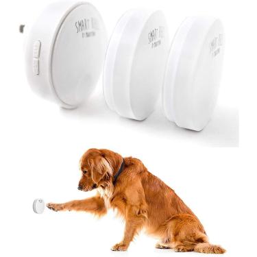 Imagem de Mighty Paw Smart Bell 2.0, Dog Potty Communication Doorbell, Super-Light Press Button Doorbell (2 Ativadores, Branco)