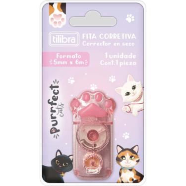 Imagem de Corretivo em Fita 5mm x 6 m Tilibra - Purrfect Cats