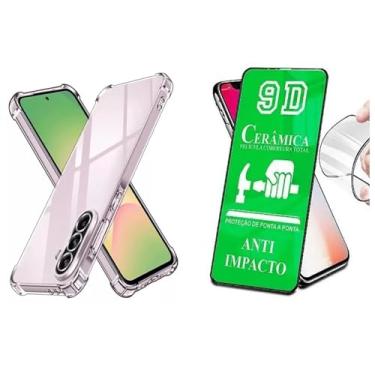 Imagem de Kit Capa Capinha Case Anti Impacto e Película Ceramica 9D Compatível Samsung Galaxy A56 / Galaxy A36