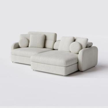 Imagem de Sofá Denver 2,34m em Bouclé Alaska Natural - Home Mobily