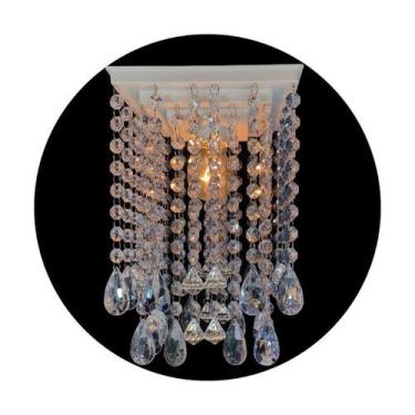 Imagem de Lustre de Cristal Acrílico Branco - Design Moderno - Lustres Sh Design