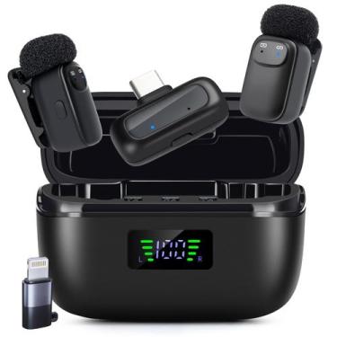 Imagem de Microfone de lapela sem fio Lisiearoo para iPhone/Android/PC