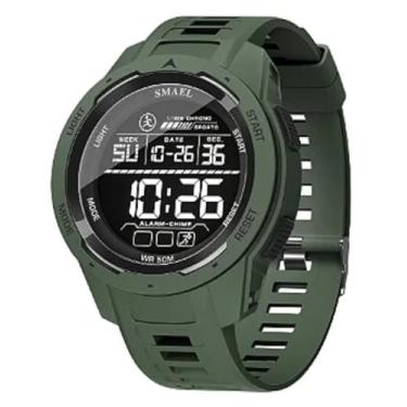 Imagem de Relógio para homens relógios digitais esportes led relógios de pulso masculino 50m à prova dwaterproof água luz digital cronômetro,Cor Verde.