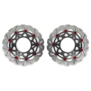 Imagem de Discos de freio dianteiros flutuantes para Suzuki GSX-S950 ABS 2021-2024, GSX-S1000 2015-2024, GSX-S1000 ABS 2015-2024, GSX-S1000F 2015-2022, peças de acessórios de reposição de motocicleta cinza