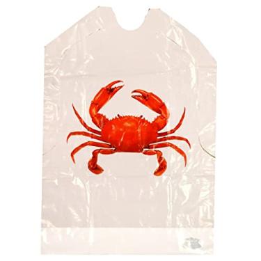 Imagem de Pacote de lenços úmidos e piercings de caranguejo - 25 babadores descartáveis e 25 toalhas úmidas para ferver lagostas, frutos do mar ou jantar em casa