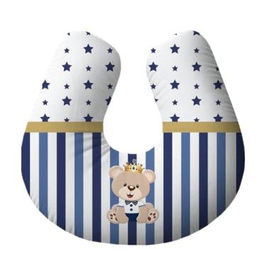 Imagem de Almofada de Amamentação Ergonômica para Bebê e Mamãe Antialérgica | Suporte para Amamentar com Conforto | Ursinho Principe