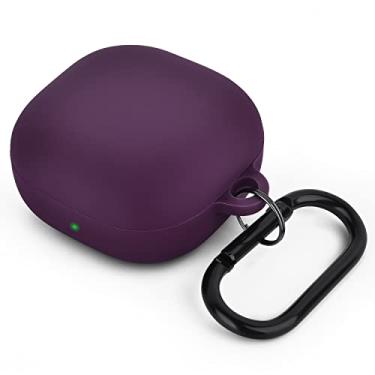 Imagem de AIRSPO Capa de silicone compatível com Samsung Galaxy Buds 2 Pro/Galaxy Buds 2/Galaxy Buds Pro/Galaxy Buds Live Case (roxo escuro)