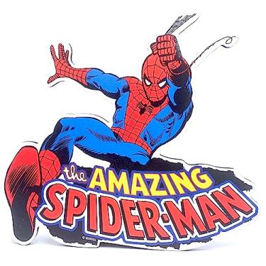 Imagem de Silver Buffalo Marvel Comics The Amazing Spider-Man Swinging Sculpted Die Cut Wood Wall Art, 38 x 35 cm