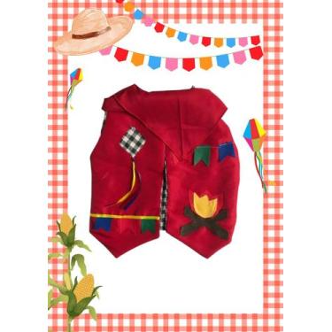 Imagem de Colete Com Bandana Festa Junina Infantil - MD, Vermelho, 6