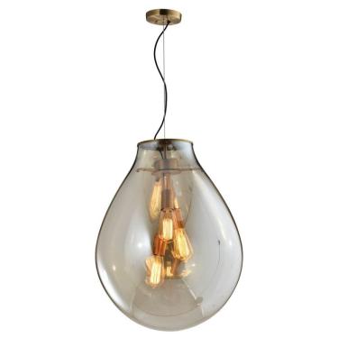 Imagem de Pendente Bivolt Caju Rz001el Bella Iluminação Bronze/conhaque