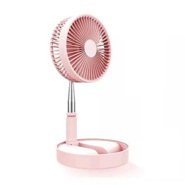 Imagem de Ventilador Usb Recarregável Portátil Retrátil Dobrável Rosa